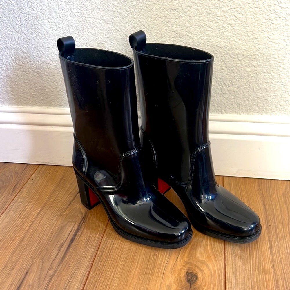 CHRISTIAN LOUBOUTIN Loubirain Waterproof Bootie rainboots